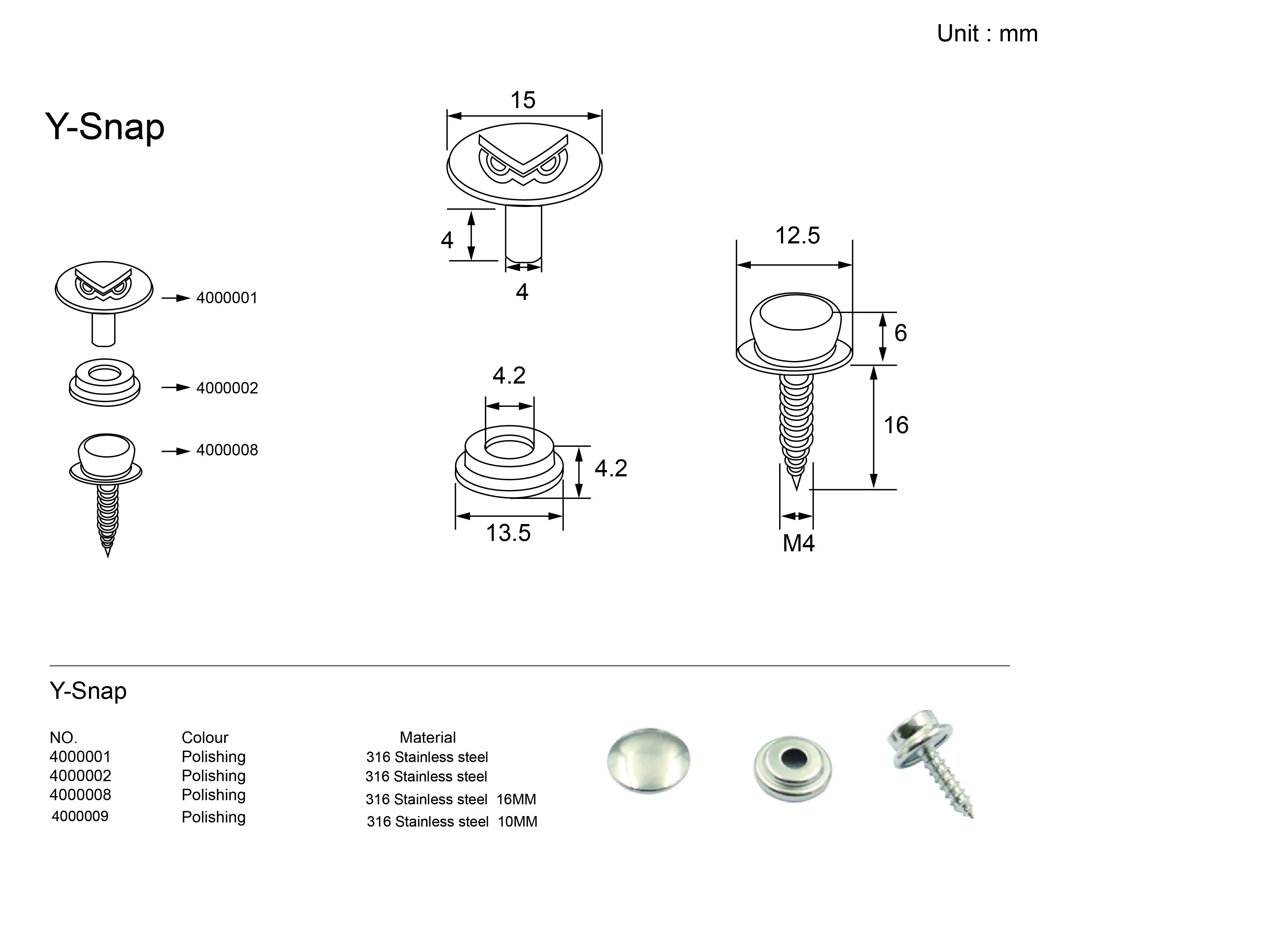 4000AX Size Chart
